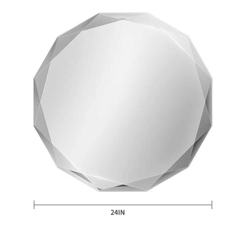 Beveled Frameless Bathroom Vanity Mirror Decorative Wall Accent Mirror